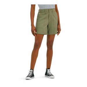Lee Women's Mid Rise Green Utility Shorts Size 4 NWT - Waist 27"